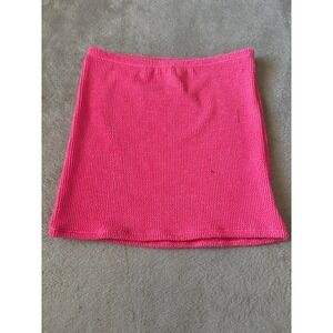 Good‎ American Good American Hot Pink Always Fits Cover Up Mini Skirt Size 00/0